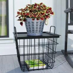 Panacea 14 In. H Black Steel Plant Stand