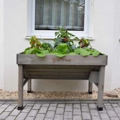 VegTrug VegTrug Classic 31.5 In. H X 40.7 In. W X 30 In. D Wood Planter Gray -Abbo Garden Shop f980779e 6a15 4777 a1ff b2efbf023896